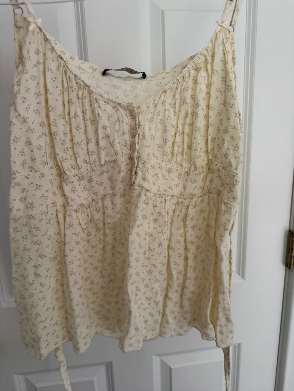 Brandy Melville Yellow Floral Tank Top
